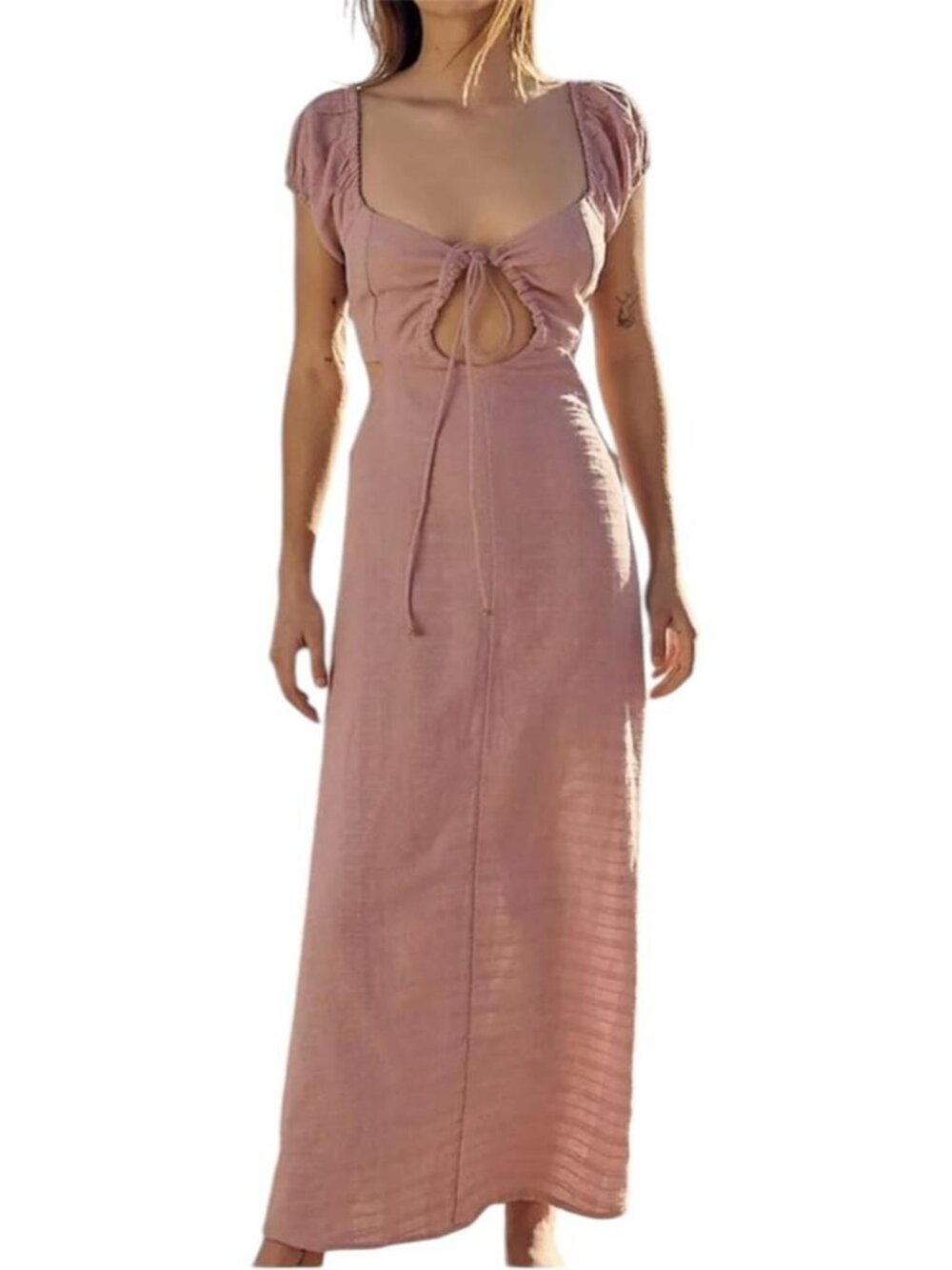 Free People Endless Summer Extra Dose 100% Cotton Maxi Dress Size Medium
